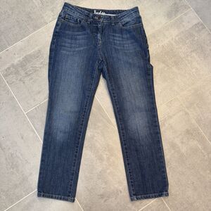 Boden Women's Cropped Jeans in Deep Blue